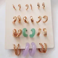 گوشواره نیم حلقهای 12 جفتی چند رنگ|بدلیجات|اراک, |دیوار