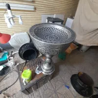 سنگاب قلمزنی فقط از قلمزن بخرید زیر قیمت|صنایع دستی و سایر لوازم تزئینی|اصفهان, آبشار|دیوار