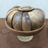 کاسه چوبی میوه خوری قندان چوبی
