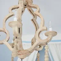 لوستر چوبی سبک ایتالیایی دست ساز چوب چنار آمریکایی|لوستر و چراغ آویز|تهران, افسریه شمالی|دیوار