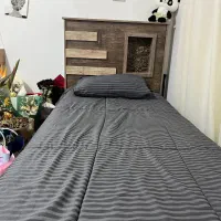 تختخواب یک نفره در دو رنگ به همراه تشک