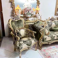 مبلمان استیل ورق طلا بانهارخوری(در حدبسیار آکبند)