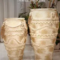 گلدان سفالی پتینه ۷۰ سانتی
