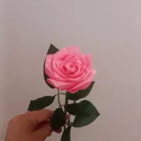 شاخه گل رز صورتی|گل مصنوعی|فیروزآباد (فارس), |دیوار