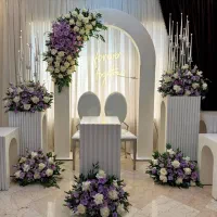 گل آرایی جایگاه و سفره عقد و ماشین عروس و غیره