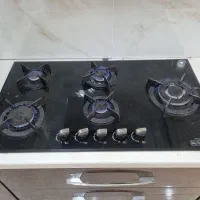 گاز ۵ شعله مکث صفحه شیشه ای
