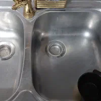 سینک ۱۲۰ در ۶۰ دو لگن سالم بدون پوسیدگی روکار|آبچکان و نظمدهنده ظروف|کرج, حصارک پایین|دیوار