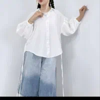 شومیز آستین پیله پشت بند دار خارجی