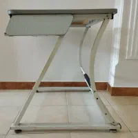 میز کامپیوتر پایه فلز و رویه چوب|میز تحریر و کامپیوتر|رشت, معلم|دیوار