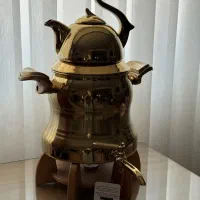 کتری و قوری به همراه پایه چوبی
