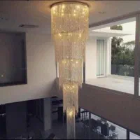 لوستر الماس.کریستالی دوبلکسی مارال ۲متر.AC light|لوستر و چراغ آویز|تهران, سنگلج (شاپور)|دیوار