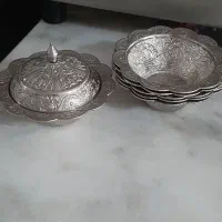 ۶ عدد قندان نقره ای