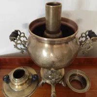 سماور زغالی برنجی ۶ لیتری ،بسیار سنگین و جوندار|کلکسیون اشیاء عتیقه|تهران, نارمک|دیوار