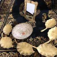 ست ظروف‌برنجی/برنج طلایی/اینهشمعدان وقندان/هفتسین|صنایع دستی و سایر لوازم تزئینی|تهران, سعادت‌آباد|دیوار