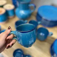 ظروف سفالی آبی