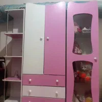 کمد 3تیکه و تخت دخترانه|تخت و سرویس خواب|تهران, اتابک|دیوار