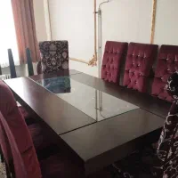 سرویس مبلمان راحتی و میز ناهار خوری هشت نفره