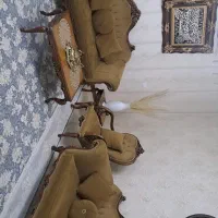 مبل ۷ نفره در حد تمیز کاملا محکم وجنس خوب|مبلمان خانگی و میز عسلی|آفتاب, |دیوار
