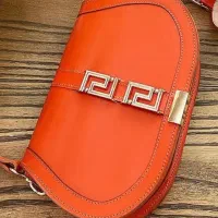 کیف چرم گاوی طرح ورساچه نارنجی