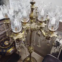 لوستر ایستاده برنجی 13 شعله|لوستر و چراغ آویز|قم, کلهری|دیوار