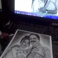 سفارش نقاشی سیاه‌قلم باکیفیت بالا و قیمت مناسب|تابلو، نقاشی، عکس|کرمانشاه, |دیوار