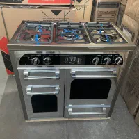 اجاق گاز طرح فر استیل رویه چدن