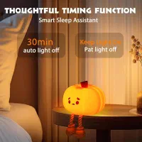 چراغ خواب سیلیکونی کدو اباژور سیلیکونی کدو ضربه ای|چراغ خواب و آباژور|شیراز, بازار|دیوار