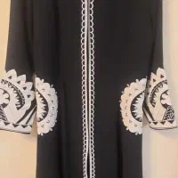 مانتو تکه دوزی شده خورشیدی بسیار زیبااز پشت وجلو