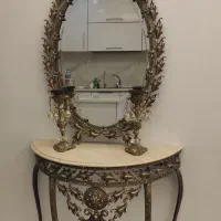 آینه و شمعدان و کنسول برنز آنتیک