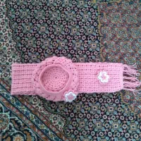 شال و کلاه بافتنی دست بافت با قلاب