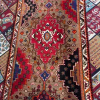 قالیچه دستباف قدیمی نو نو|فرش|شیراز, تاچارا|دیوار