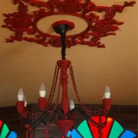 لوستر باکارات چوب و فلزی|لوستر و چراغ آویز|اردبیل, |دیوار