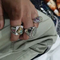 انگشترنقره موزونایت الماس روسی بارکاب دستساز نفیس|جواهرات|تهران, بازار|دیوار