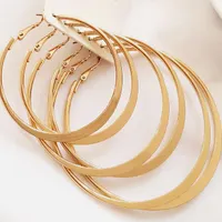 گوشواره حلقه‌ای سه جفتی طلایی