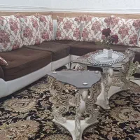 مبل ال هفت نفره درحدنو ویک جلومبلی ودوعدد میزعسلی|مبلمان خانگی و میز عسلی|اهواز, کارون|دیوار