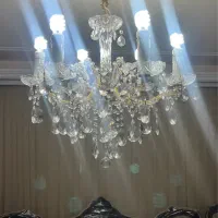 ۲ عدد لوستر ۶ شاخه بسیار تمیز و سالم|لوستر و چراغ آویز|تبریز, |دیوار