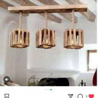 لوستر چوبی|لوستر و چراغ آویز|ارومیه, |دیوار