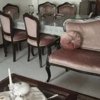 مبل هشت نفره نیمه استیل