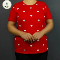 تیشرت قلبی نخ پنبه جنس اعلا