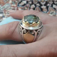 انگشتر موزونایت سبز