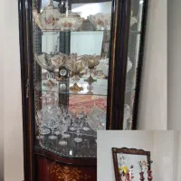 بوف و آینه کنسول معرق چوبی