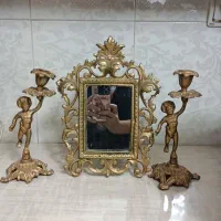 آینه شمعدان برنزی