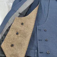 کتشلوار پارچه کش کادین رنگ سرمه ای 10دست