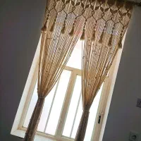 پرده مکرومه دستبافت