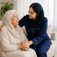 پرستاری از سالمند خانم سالم شبانه روزی