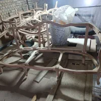 کلاف خام فرانسوی کاناپه و تک نفره تمام چوب راش