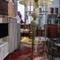 چراغ خواب آباژور با آویزکریستال آبشاری شید ابریشم|چراغ خواب و آباژور|شیراز, وزیرآباد|دیوار