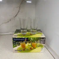 دو دست لیوان شربت خوری فرانسه گلدار