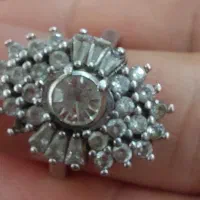 انگشتر نقره فول نگین شیک و زیبا