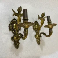 ست لوستر و دیوارکوب برنزی آنتیک ودو عدد لوسترسقفی|لوستر و چراغ آویز|تهران, تهرانویلا|دیوار